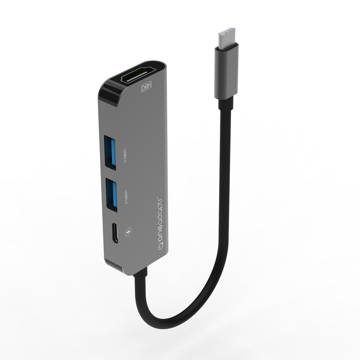 EVRI FLEX USB-C 4-In-1 Hub with 4K HDMI (Space Grey)