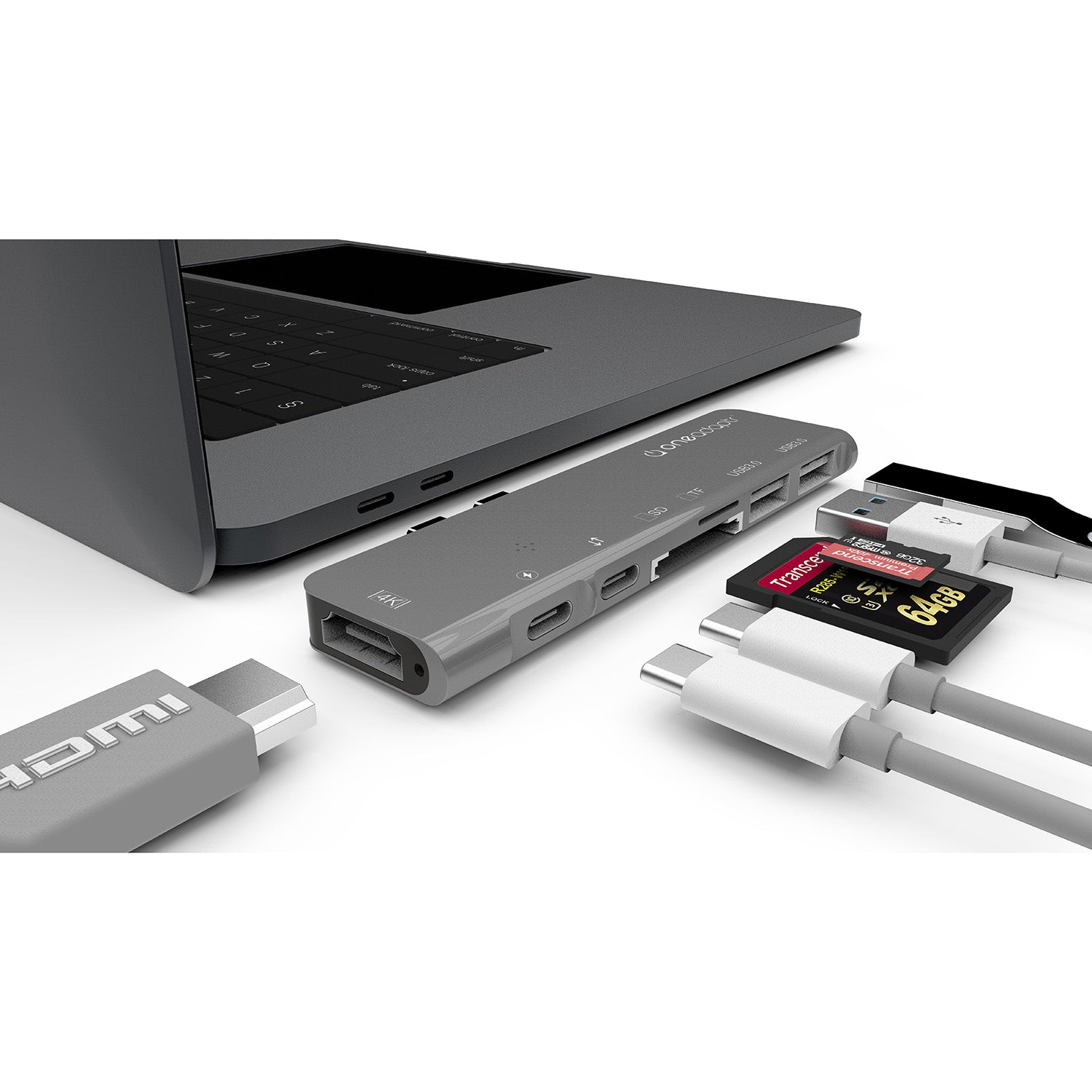 EVRI PRO USB-C 7-In-1 Hub for MacBook Pro 13" & 15" and MacBook Air with 4K HDMI