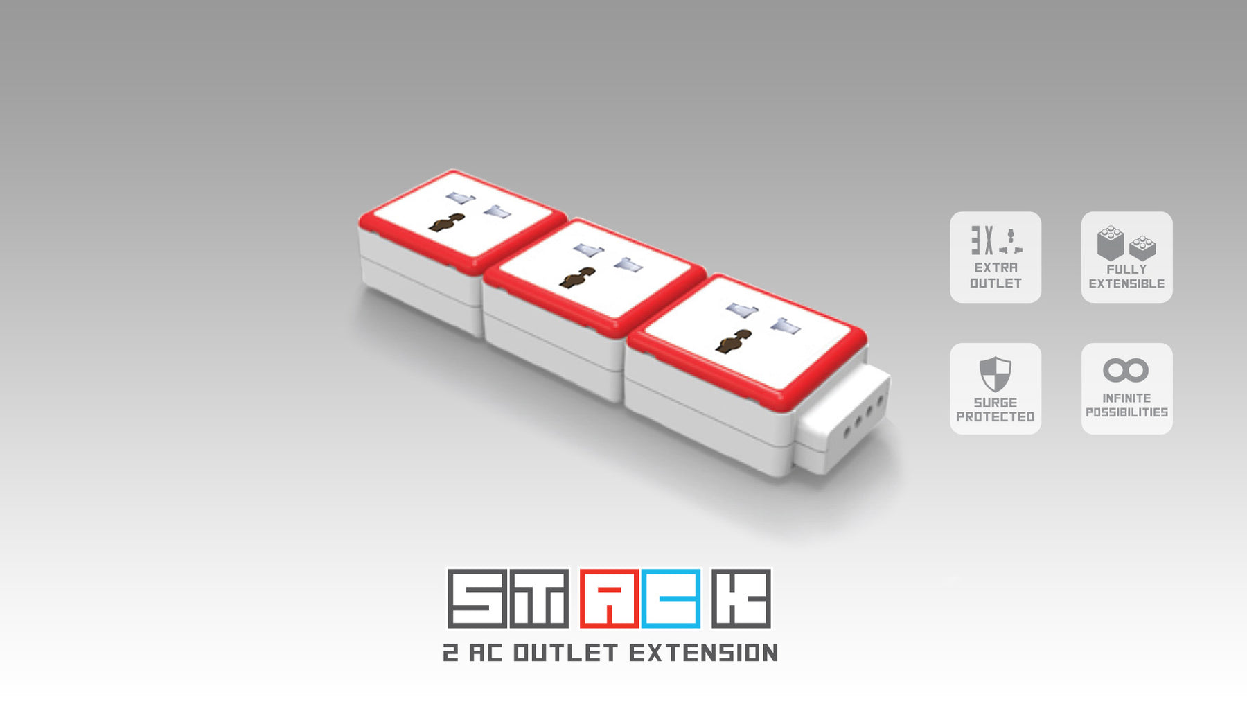 STACK 3 Universal AC Outlet Extension Module