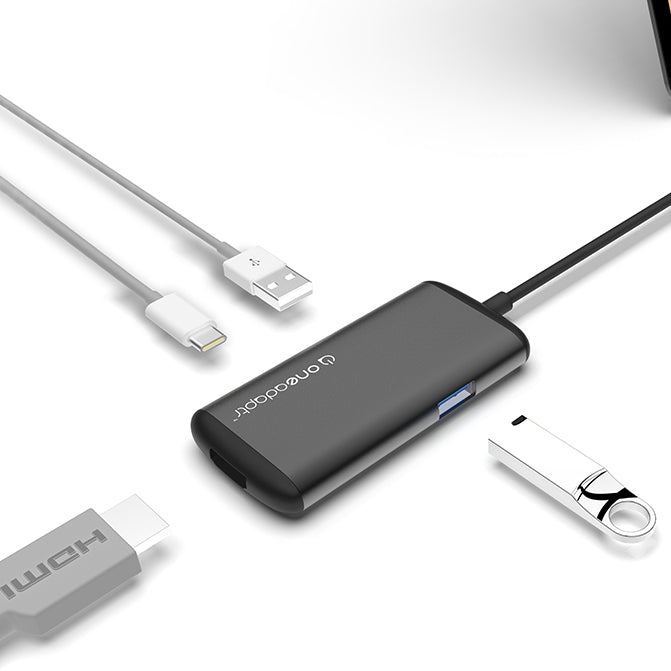EVRI FLEX USB-C 4-In-1 Hub with 4K HDMI (Space Grey)