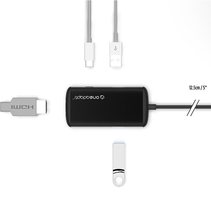 EVRI FLEX USB-C 4-In-1 Hub with 4K HDMI (Space Grey)