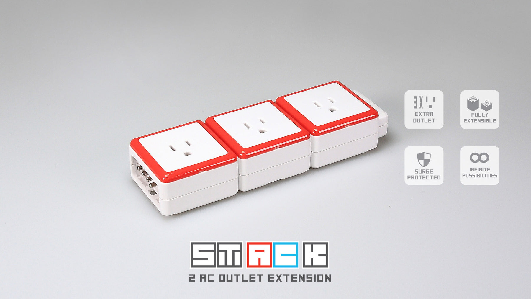 STACK 3 Outlet Extension Module - Adapter - OneAdaptr